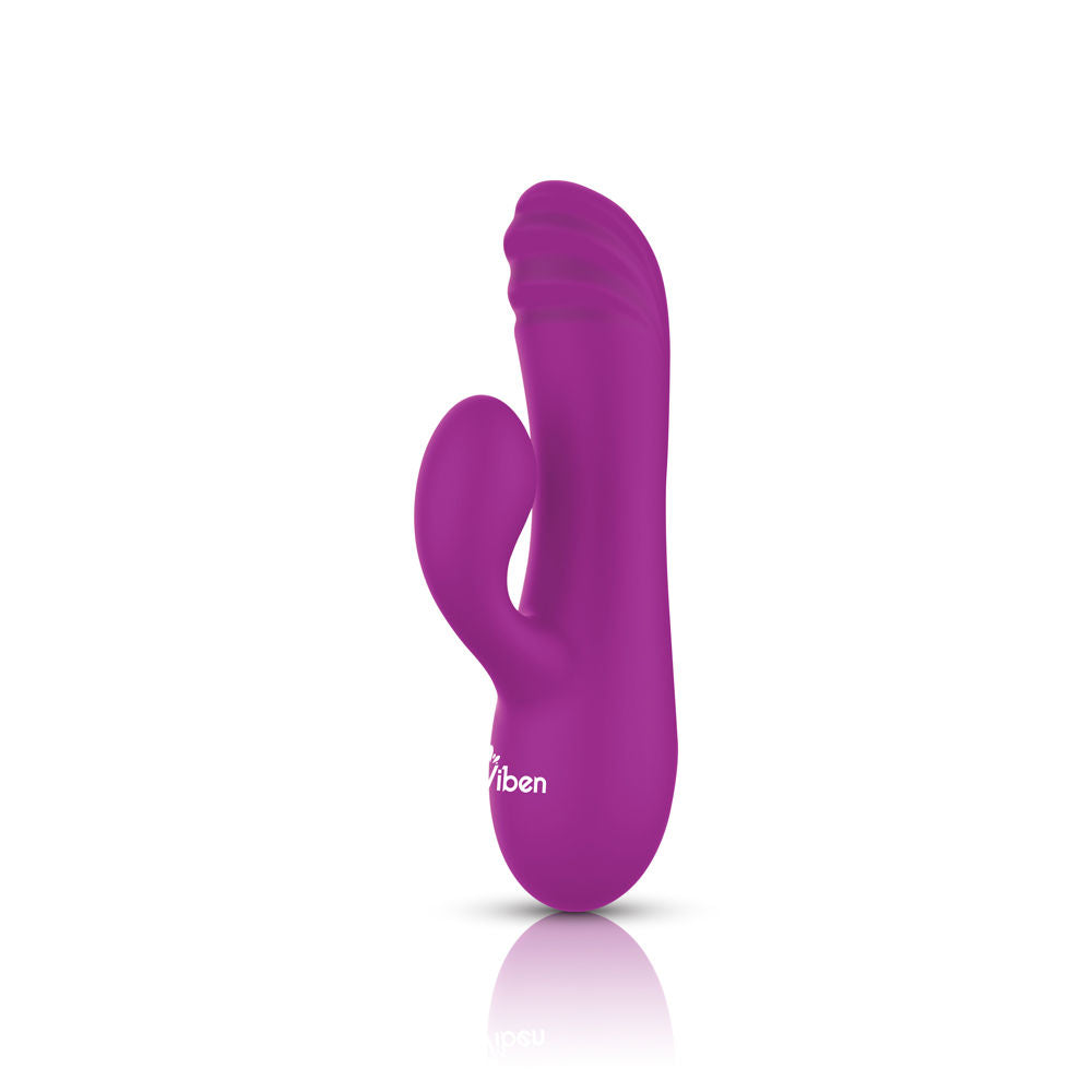 Jolie Mini Pleasure Ridges Rabbit Vibe - Berry VIBRATORS-RABBIT