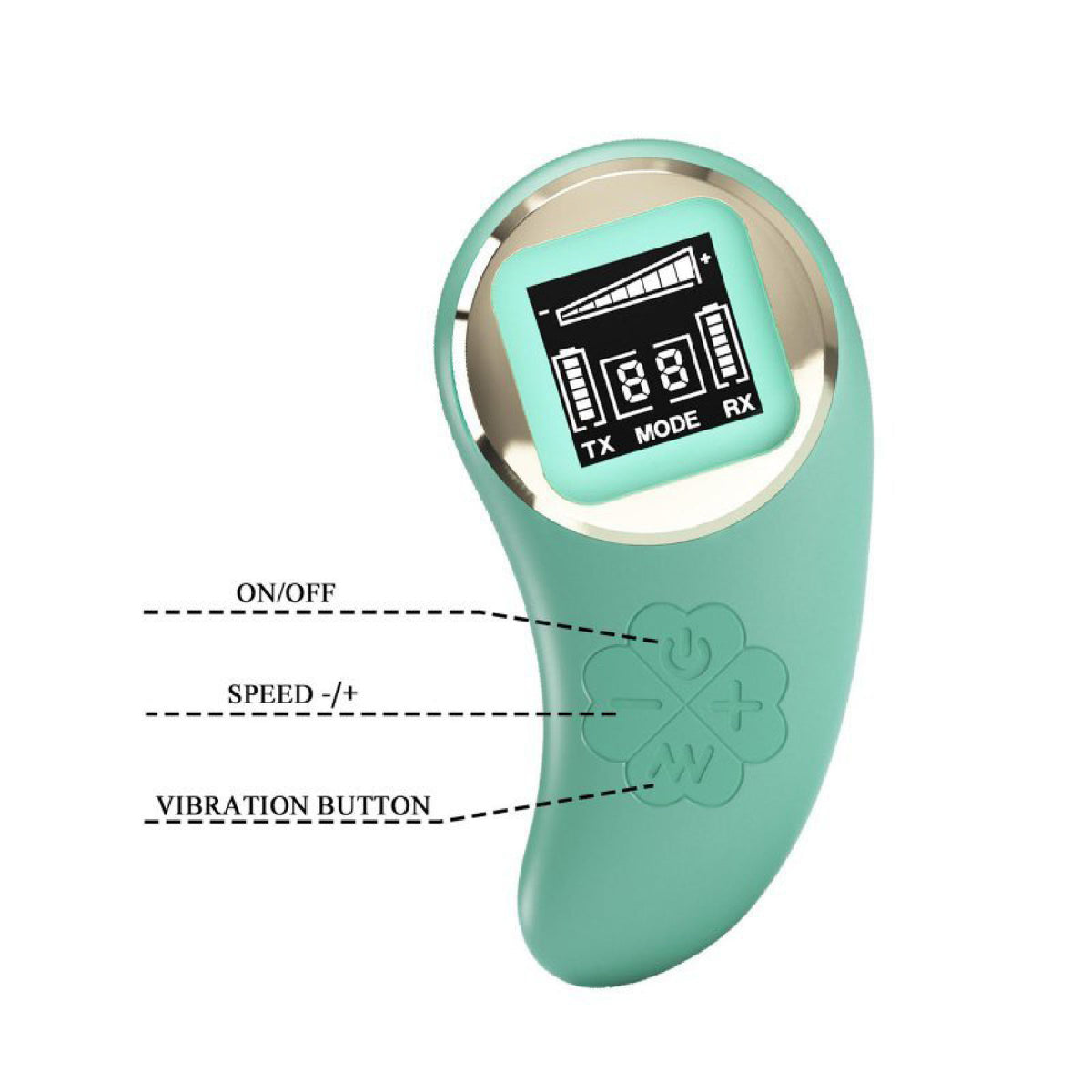 Mina Remote Control Vibrating Egg Turquoise > Sex Toys For Ladies > Vibrating Eggs