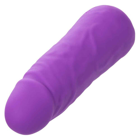 Mini Vibrating Studs 4.25 Inch 10.75 cm Liquid Silicone Vibrator Purple BULLETS