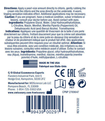 Swiss Navy Viva Cream 3 Tubes 10ml Each > Essentials > Womens Enhancers