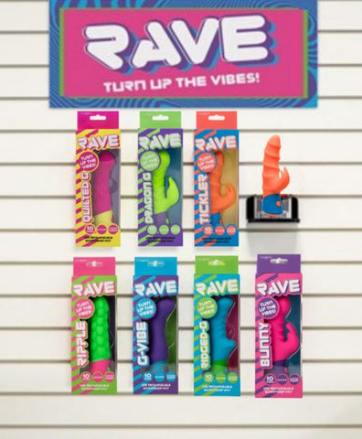 Rave Vibrator Collection Set with Multiple Erotic Designs Default Title Promotional Items