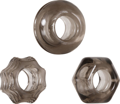 Zero Tolerance Triple Thick - Smoke Cock Rings - Set of 3 COCK RING Set