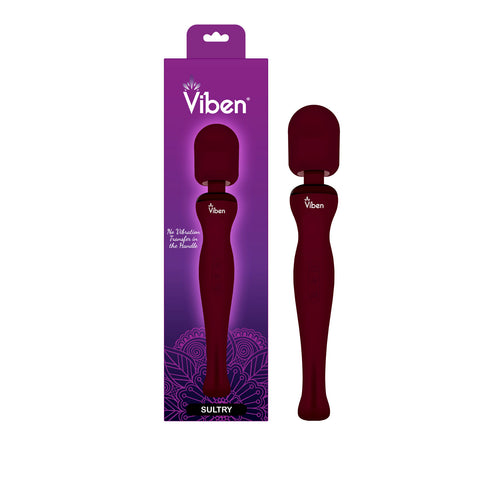 Viben Sultry Rechargeable Wand Massager in Ruby Electric Massager