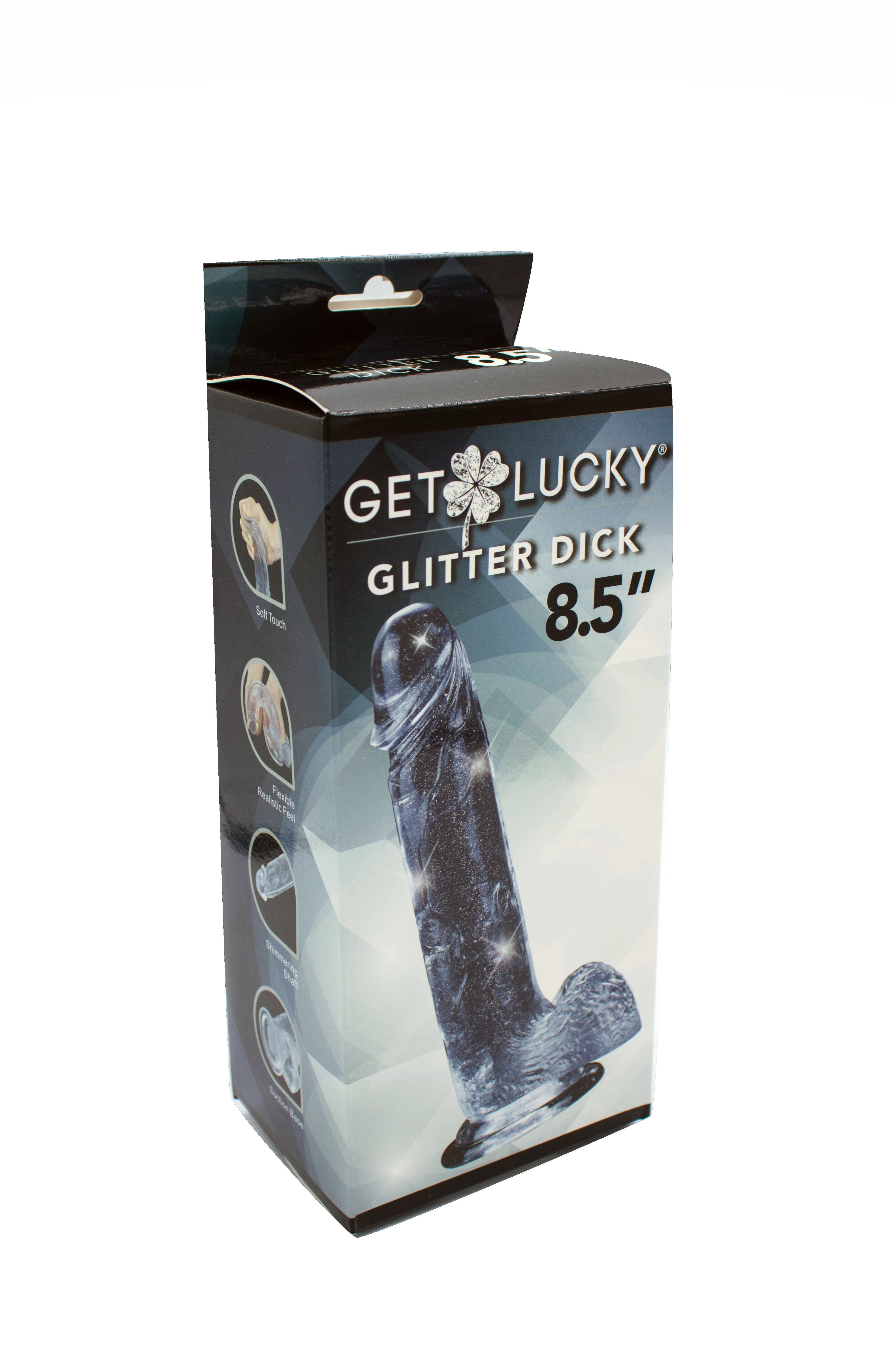 Glitter Dick Dildo 8.5 Inch – Flexible Body-Safe Dildo with Platinum Glitter > Dildos > Realistic Dildos