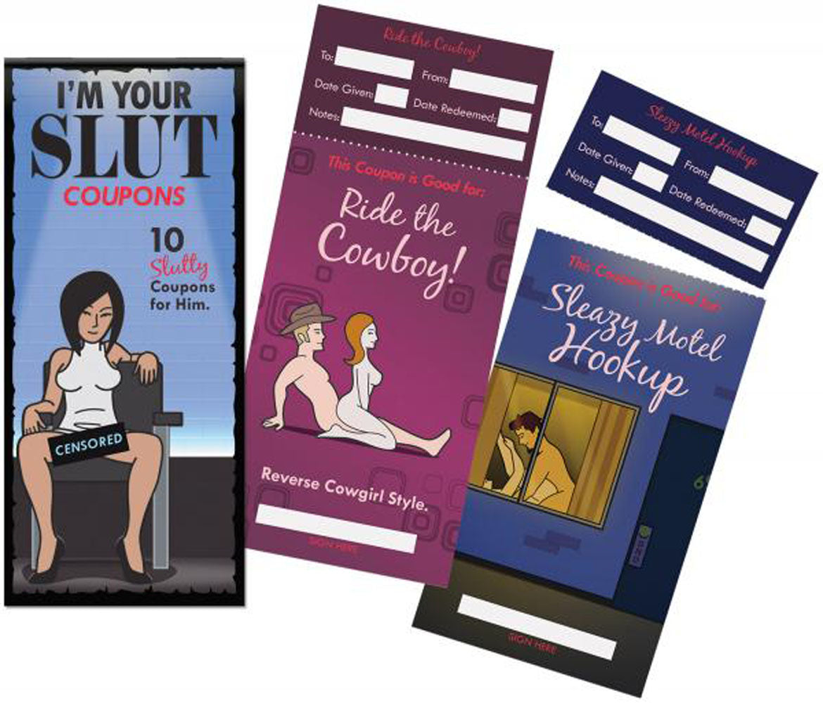 I'm Your Slut Coupons Sexy Erotic Game With 10 Naughty Coupons Default Title > Novelties > Gag Gifts