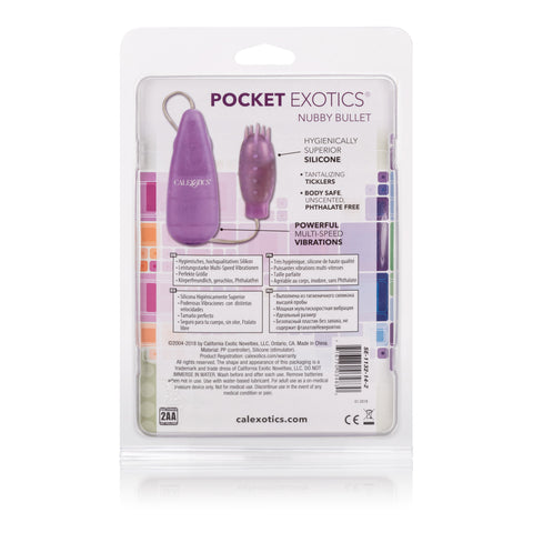 Silicone Slims Vibrating Nubby Bullet - Purple BULLETS