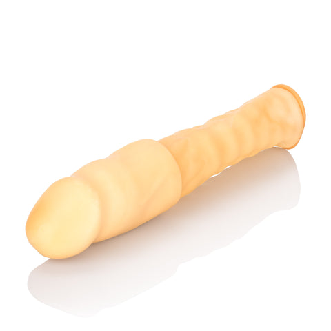 Smooth 3 Inch Ivory Latex Penis Extension with Roll Down Sleeve SLEEVES