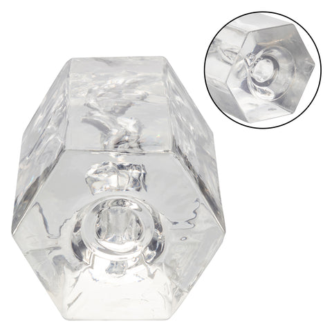 Girls Girls Girls Crystal Clear Soft Stretchy Masturbator With Suction Seal Strokers - Manual