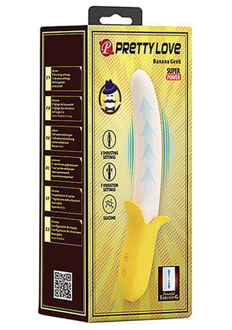 Pretty Love Banana Geek Yellow Silicone Vibrator with Modes Yellow Vibrators