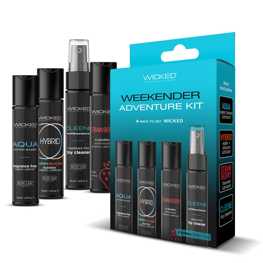 Wicked Weekender Adventure Kit – Travel-Sized Pleasure Kit 30ml Bottles > Sex Toys > Sex Kits Main image