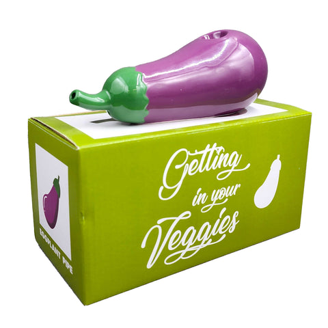 Ceramic Eggplant Shaped Smoking Pipe Gag Gifts & Novelties