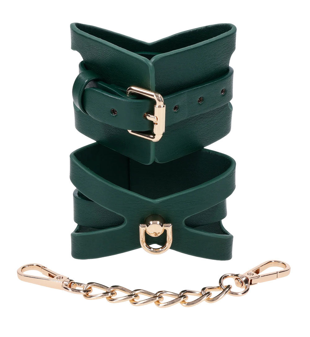 Indica Cutout Cuffs (Green) – Luxury Collar > Bondage Gear > Collars
