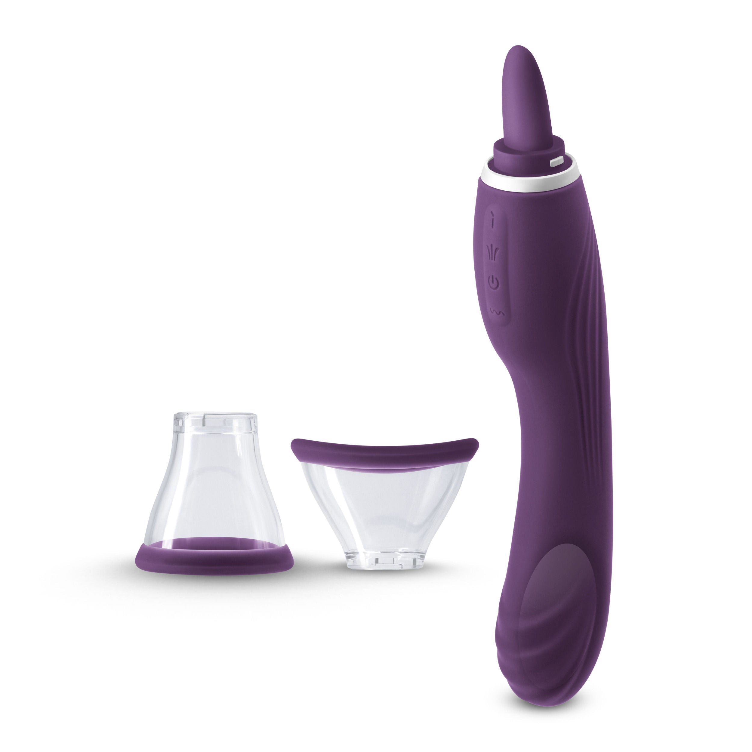 Inya Triple Delight Purple Rechargeable Suction Vibrator Toy Suction Stimulator