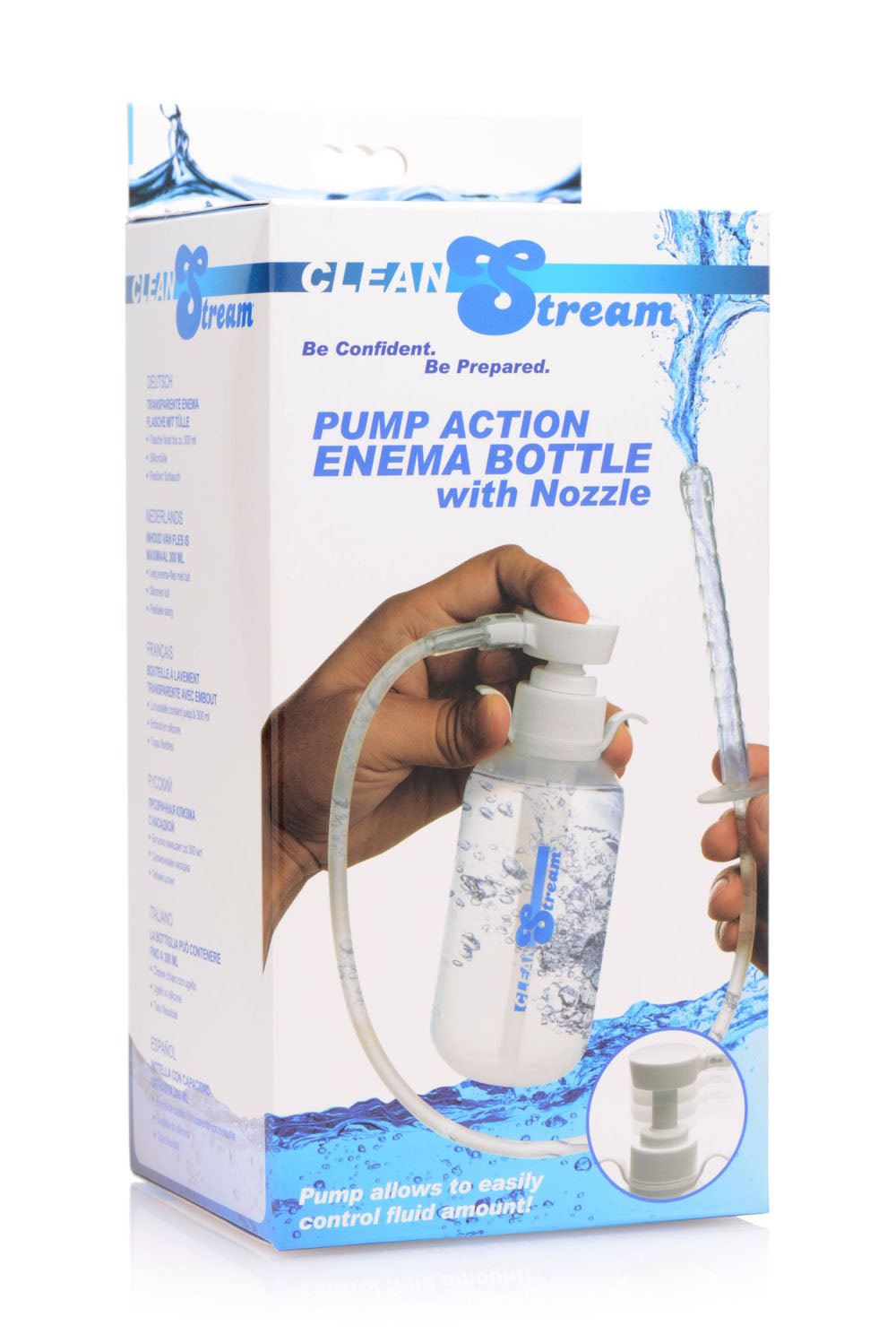 CleanStream Pump Action Enema Bottle with Nozzle 300 mls Douches