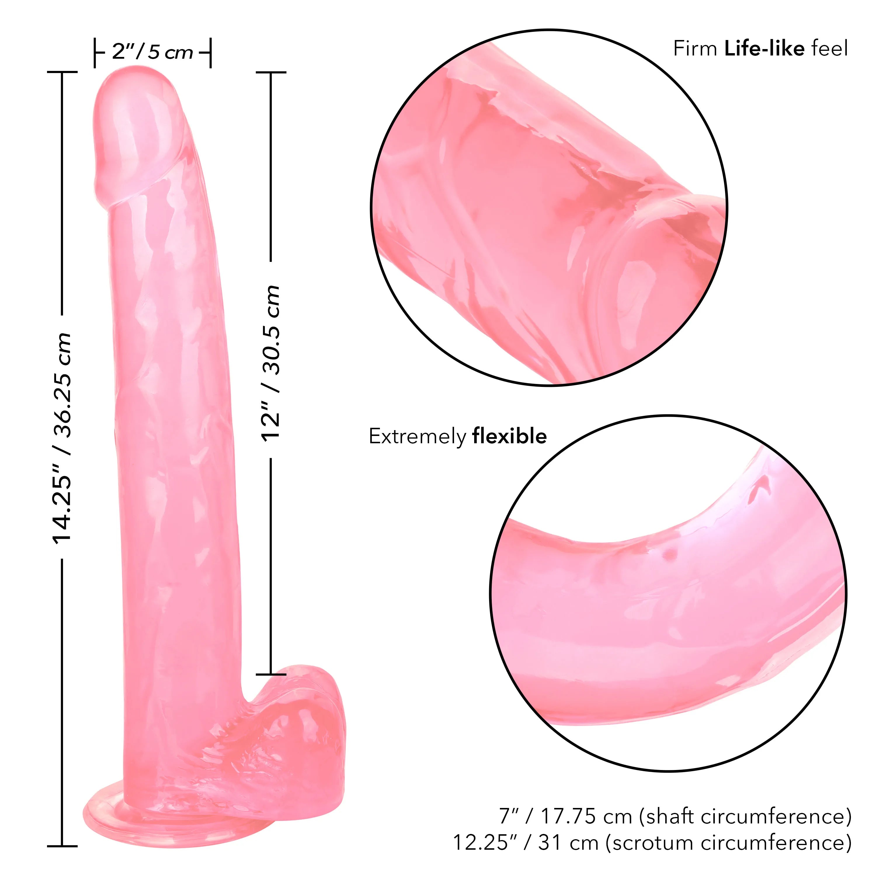 Size Queen 12 Inch Realistic Dildo – Firm 30.5 Cm Dildo > Dildos > Large Dildos