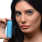 Mega Vibrator Bullet in Black with 10 Vibration Patterns (Black / Blue /Pink) > Vibrators > Mini Vibrators