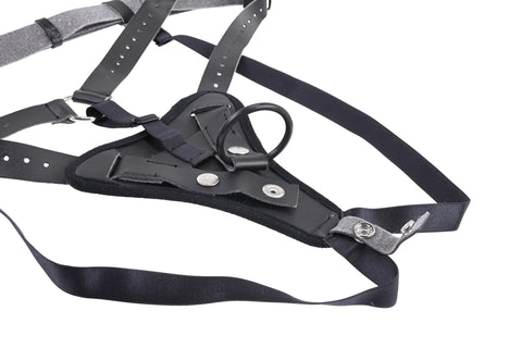 Sportsheets Aurora High Waisted Strap On Adjustable Strap-On Harness No Probe Included Black Size Up to 60 Inches Hip Harnesses & Strap-Ons