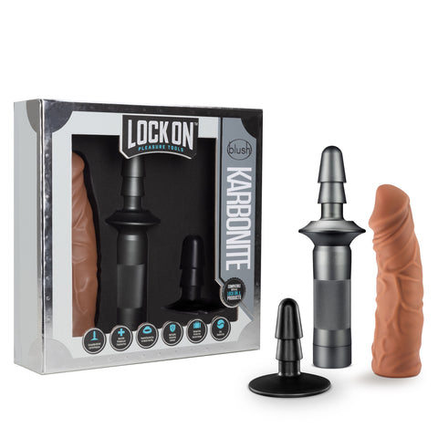 Karbonite Lock On Handle Kit Mocha for Adult Intimacy Use DONGS