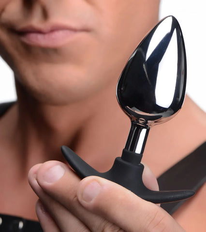 Dark Invader Metal and Silicone Weighted Large Anal Plug > Anal Range > Butt Plugs