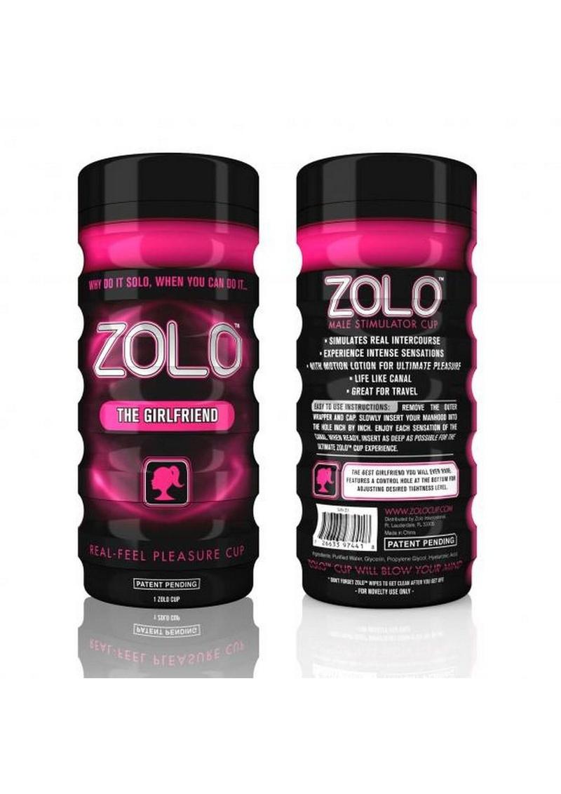 Zolo Girlfriend Masturbator Cup Cerise Ergonomic Design Pink > Sex Toys For Men > Masturbators > Manual