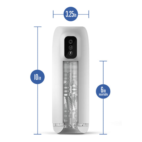 M for Men Robo-Bator White Vibrating Male Masturbator Toy Strokers - Auto
