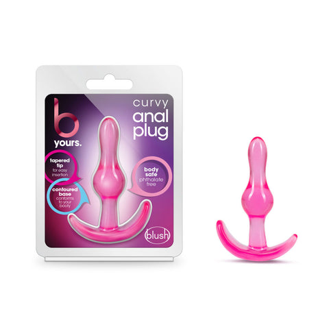 B Yours Curvy Pink Anal Plug Comfortable Tapered Design Butt Plugs