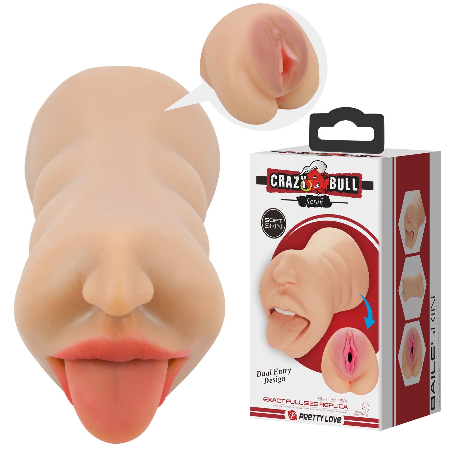 Sarah Mouth Masturbator Sleeve (Light) – Realistic Masturbator Sleeve > Sex Toys For Men > Masturbators > Manual