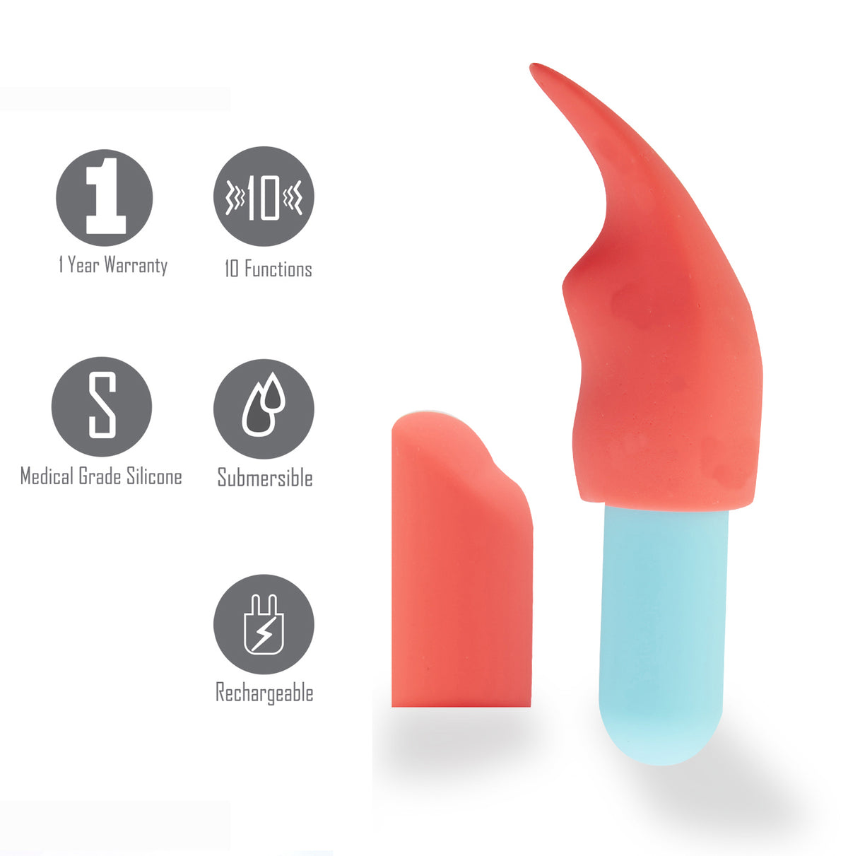 Sydney Mini Bullet Vibrator with Two Soft Silicone Sleeves > Vibrators > Mini Vibrators