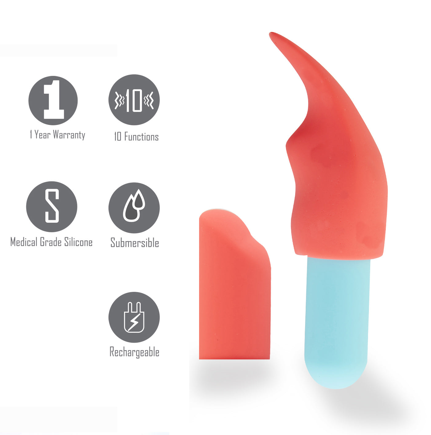 Sydney Mini Bullet Vibrator with Two Soft Silicone Sleeves > Vibrators > Mini Vibrators