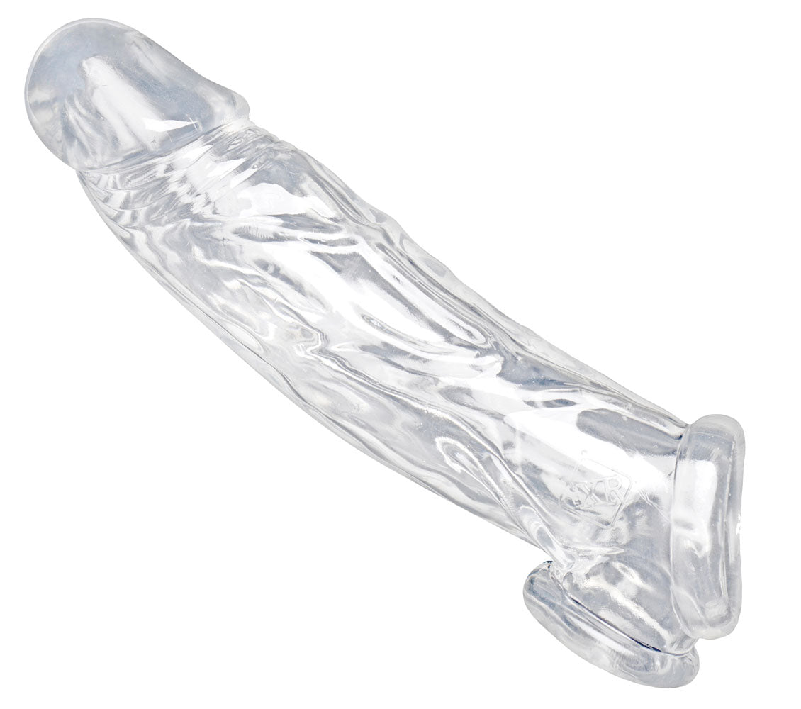 Realistic Clear Penis Enhancer and Ball Stretcher 8 Inch SLEEVES