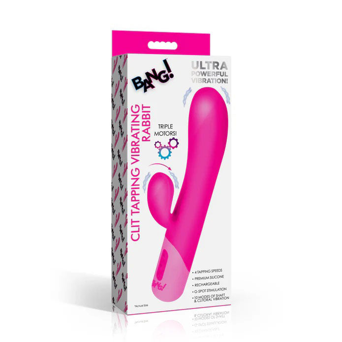 Clit Tapping Vibrating Rabbit Pink 8.4 Inch Flexible Silicone Rabbit Vibrator Pink > Vibrators > Ladies > Rabbit