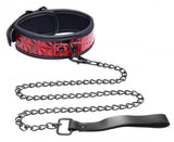 Crimson Tied Chained Collar With Leash