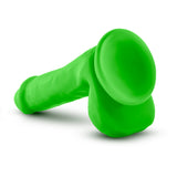 Neo Dual Density Cock With Balls 6 Inch Neon Green