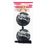 Black Lace Round Tassel Nipple Pasties Reusable