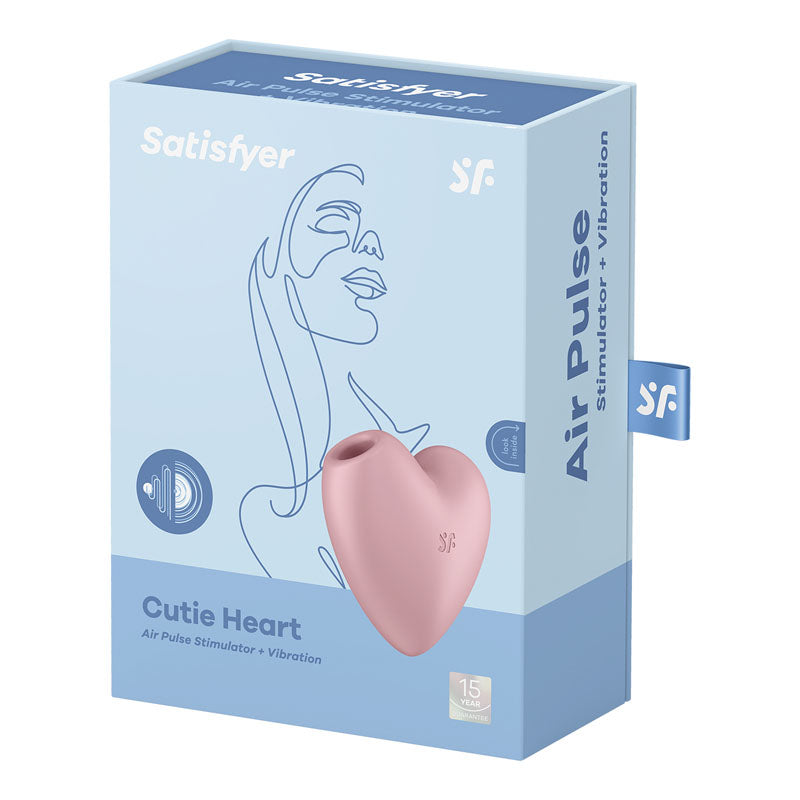 Satisfyer Cutie Heart - Air Pulsation Stimulator with Vibration Pink Light Red