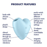 Satisfyer Cutie Heart -   Air Pulsation Stimulator with Vibration Blue