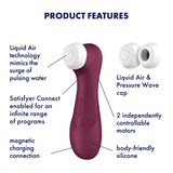 Satisfyer Pro 2 Generation 3 with App Control - Wine  Touch-Free Clitoral Stimulator