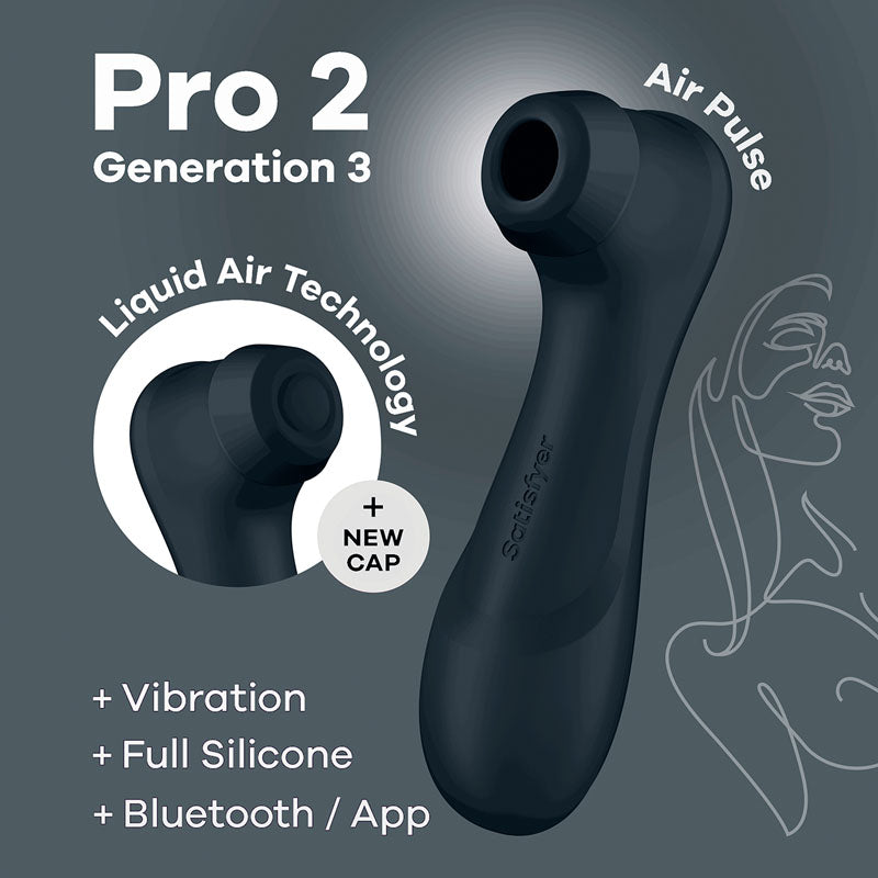 Satisfyer Pro 2 Generation 3 with App Control - Dark Grey Clitoral Stimulator