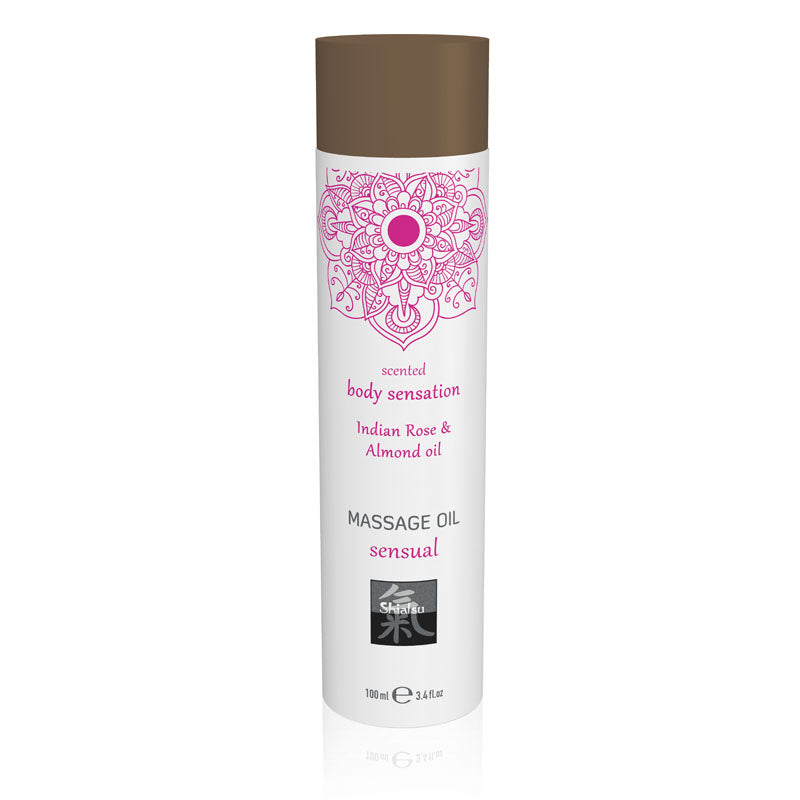 SHIATSU Massage Oil - Sensual - Indian Rose & Almond Oil Scented - 100 ml