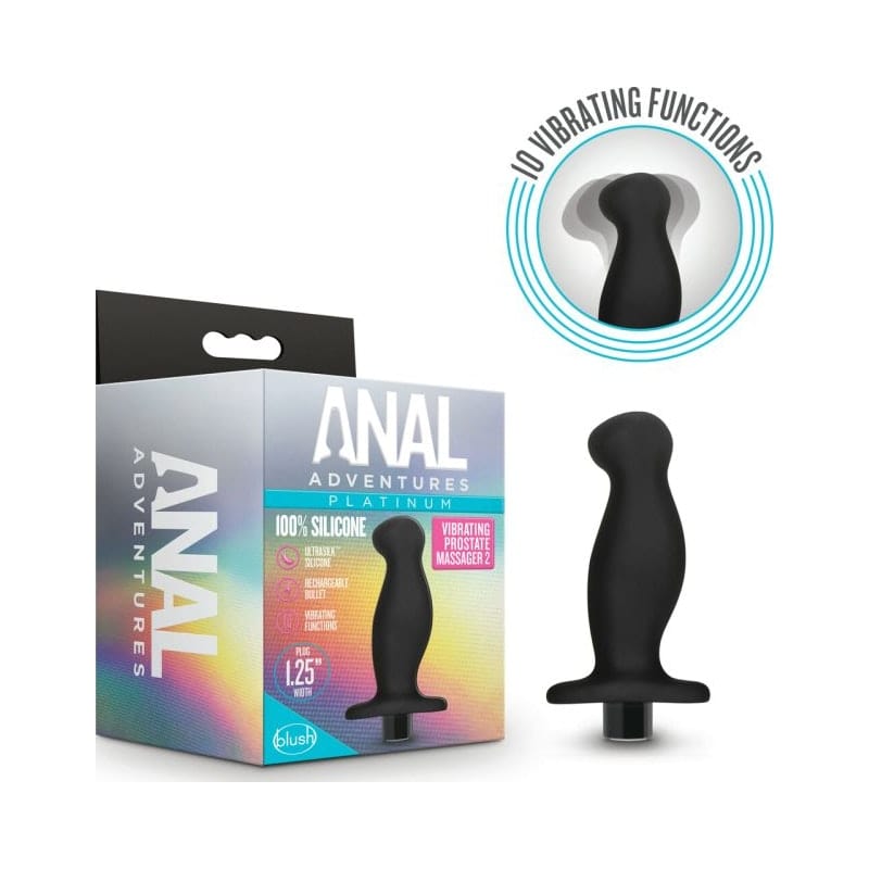 Anal Adventures Platinum Silicone Prostate Massager Toy > Anal Range > Prostate Plugs