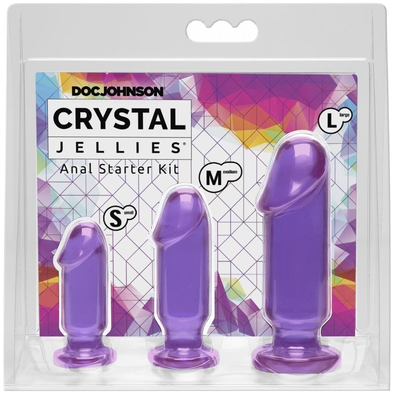 Anal Starter Kit Purple with Three Sizes for Beginners > Anal Range > Butt Plug Kits