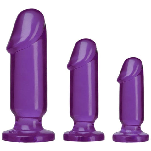 Anal Starter Kit Purple with Three Sizes for Beginners > Anal Range > Butt Plug Kits
