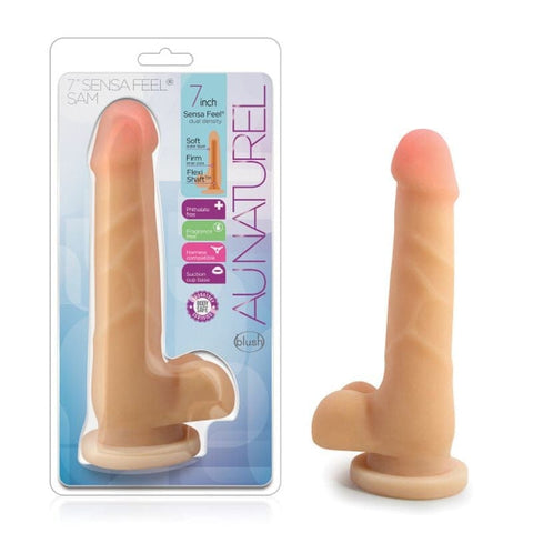 Au Naturel Sam 7in Realistic Dual Density Pleasure Toy Dongs Realistic