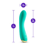 Aria Luscious AF - Teal 17.8 cm USB Rechargeable Vibrator