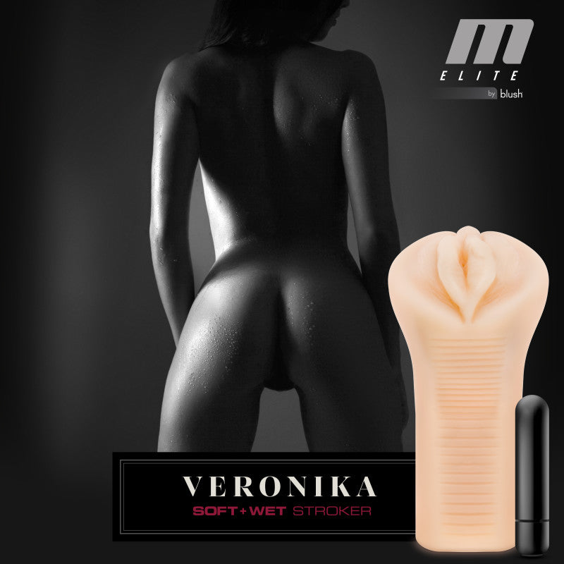 M Elite Soft and Wet - Veronika -  Vibrating Vagina Stroker