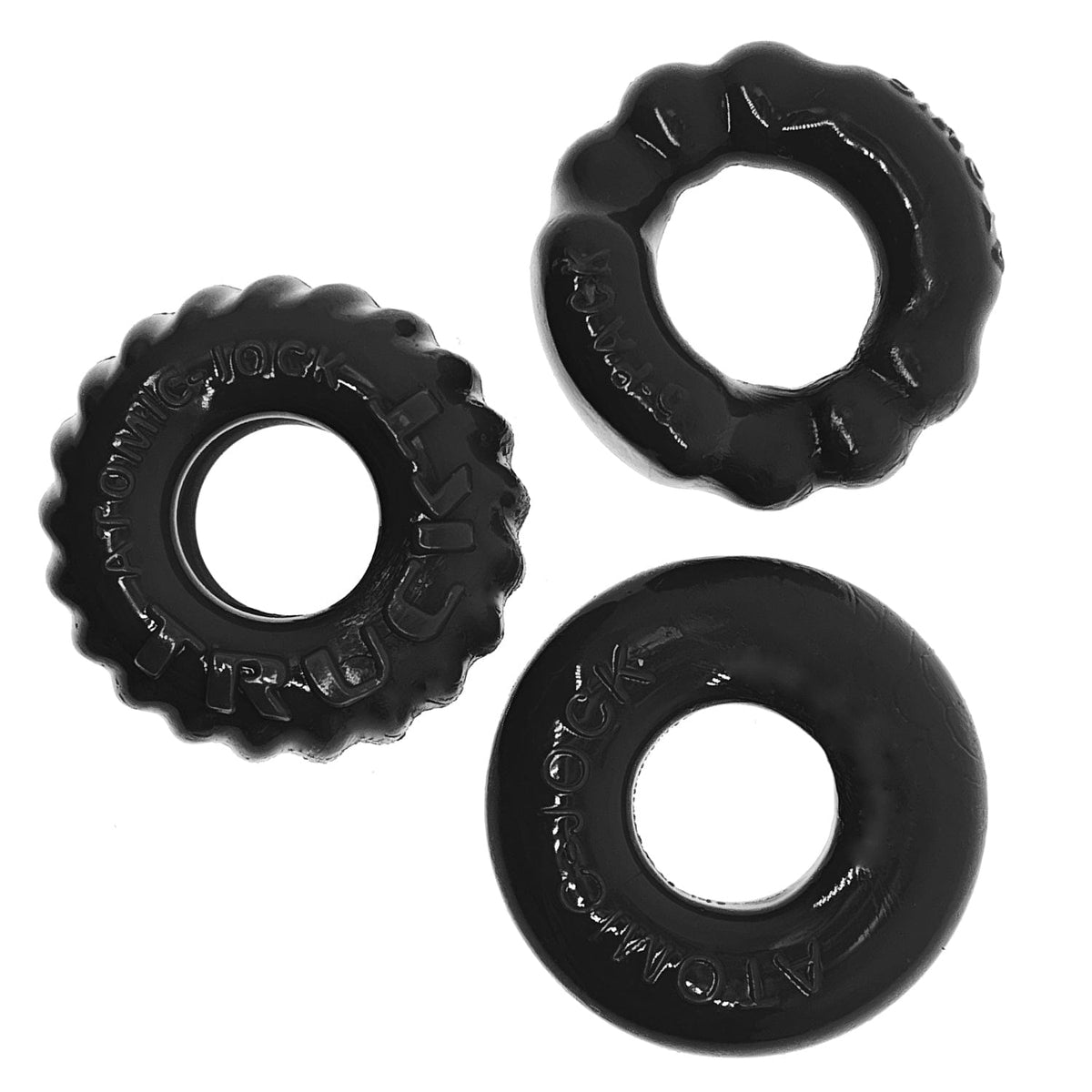 Bonemaker Three Piece Cockring Set (Black) – Ultra-Soft Stretchy Cockring Set > Cock Ring > Sets