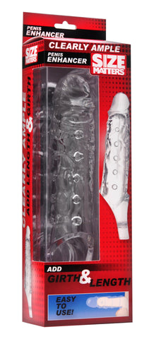 Clearly Ample Penis Enhancer Sheath for Instant Enlargement Clear SLEEVES