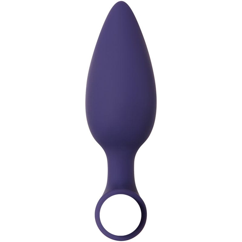Evolved Dynamic Duo - Navy Blue Silicone Butt Plugs with USB Rechargeable Bullet