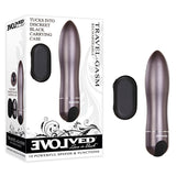 Evolved Travel-Gasm - Gray 9 cm USB Rechargeable Bullet with Travel Case