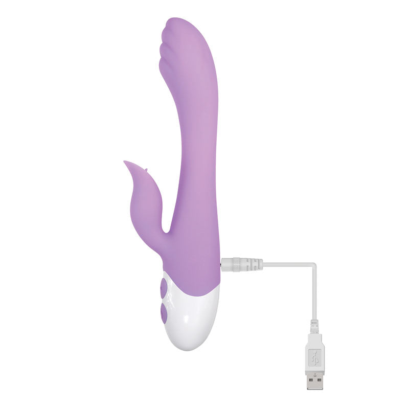 Evolved PLEASING PETAL - Lilac 19.7 cm USB Rechargeable Rabbit Vibrator